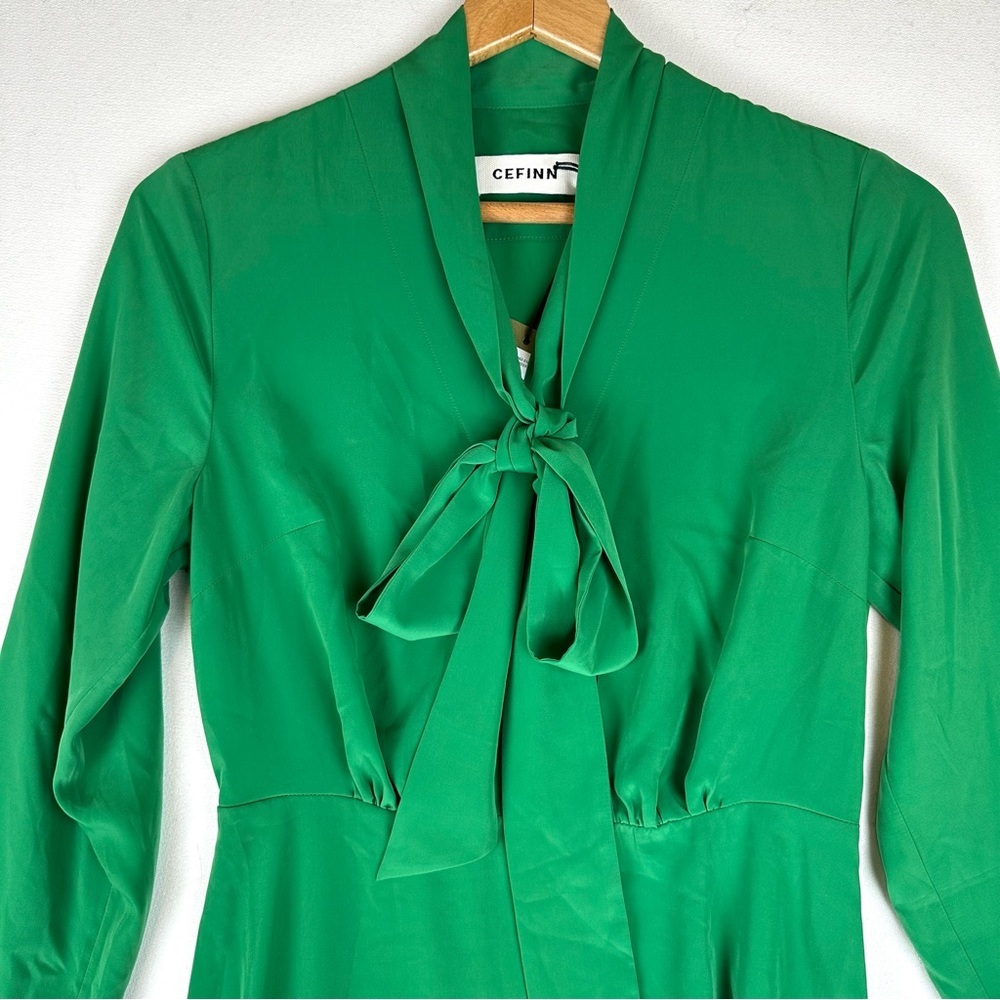 Cefinn Aurora Long Sleeve V-Neck Midi Dress Nwt Office — image 2 of 8